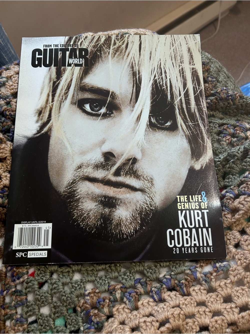 Kurt Cobain Portrait Magazine Cover Print - Black & Cream